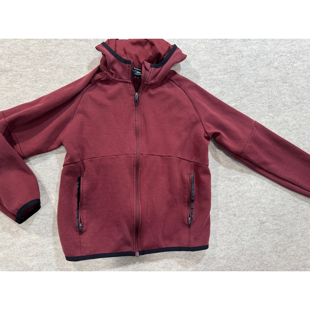 Athletic Works Boys Tech Full Zip Hoodie Burgundy Maroon Size XXL 18